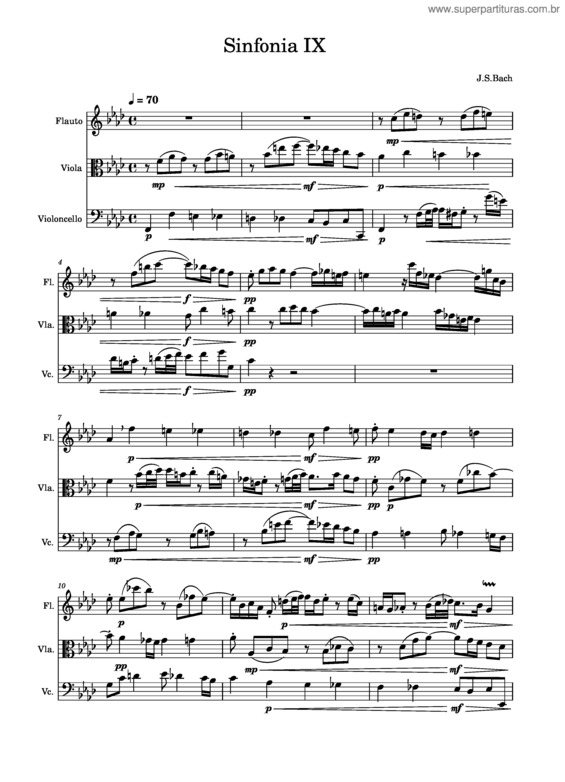 Partitura da música Sinfonia In F Minor, Bwv 795 – Johann Sebastian Bach v.2