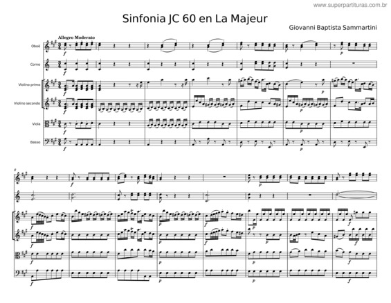 Partitura da música Sinfonia Jc 60 En La Majeur