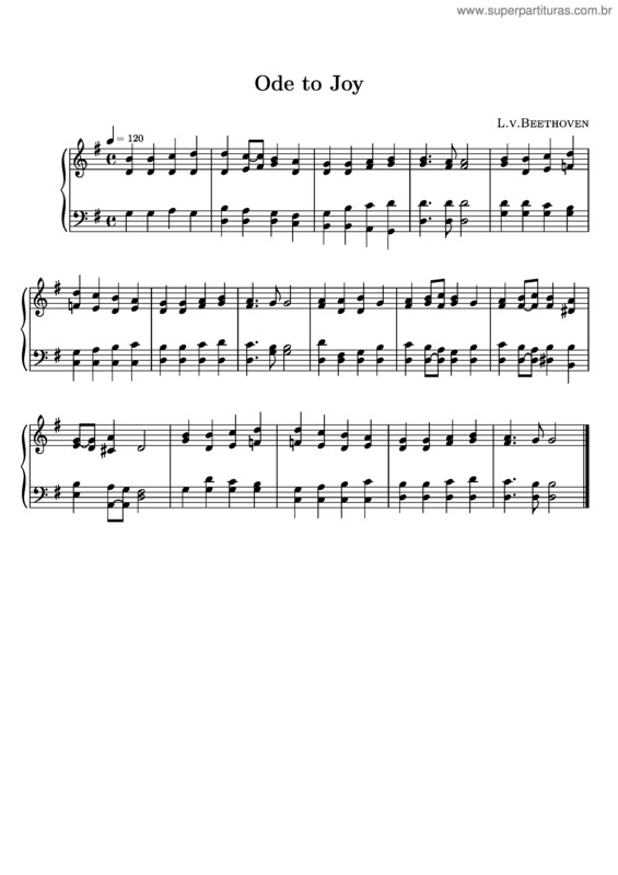 Partitura da música Sinfonia n.º 9 v.2