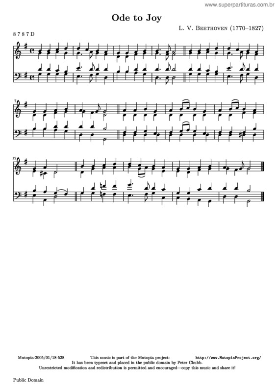 Partitura da música Sinfonia n.º 9 v.3