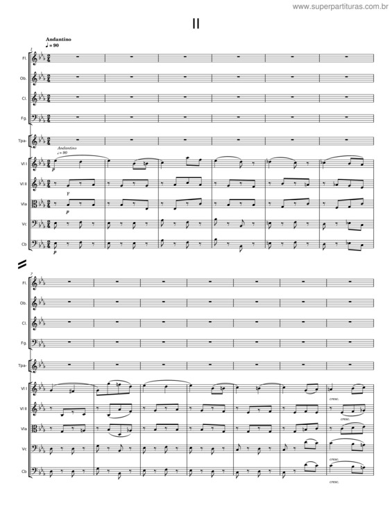 Partitura da música Sinfonía Nº 3 – Manuel Garcia