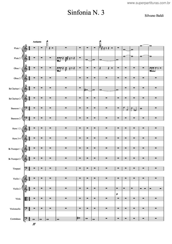 Partitura da música Sinfonia N. 3 v.2