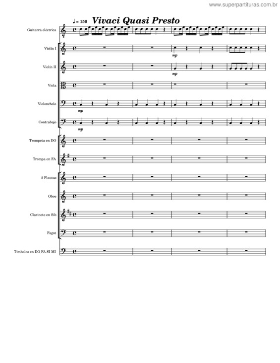 Partitura da música Sinfonia N°1 En Do Mayor, Cos 1041, 4To Mov. – Selim Ananías