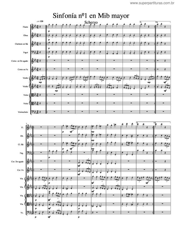 Partitura da música Sinfonía Nº1 En Mib Mayor