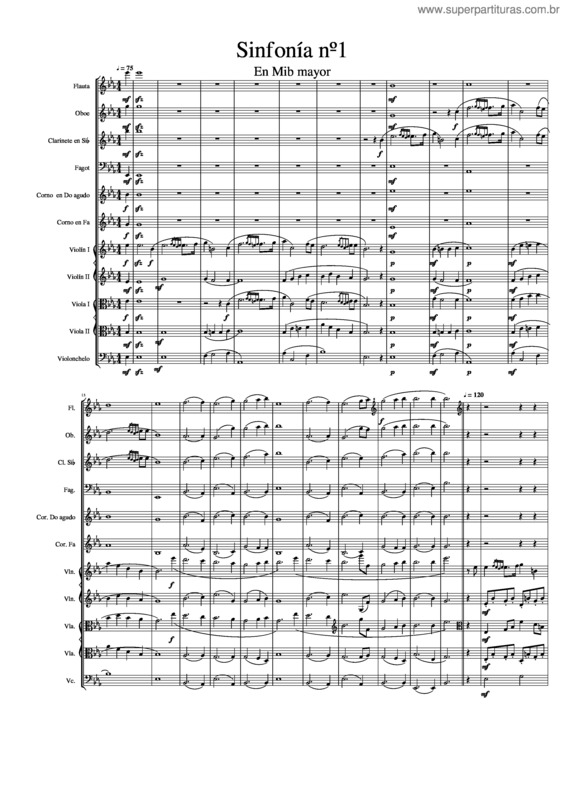 Partitura da música Sinfonía Nº1 v.4