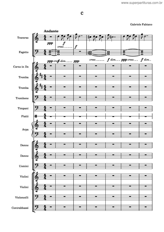 Partitura da música Sinfonia N°1 v.7