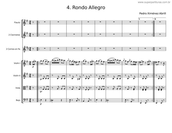 Partitura da música Sinfonia Nº15 – Pedro Ximénez Abrill