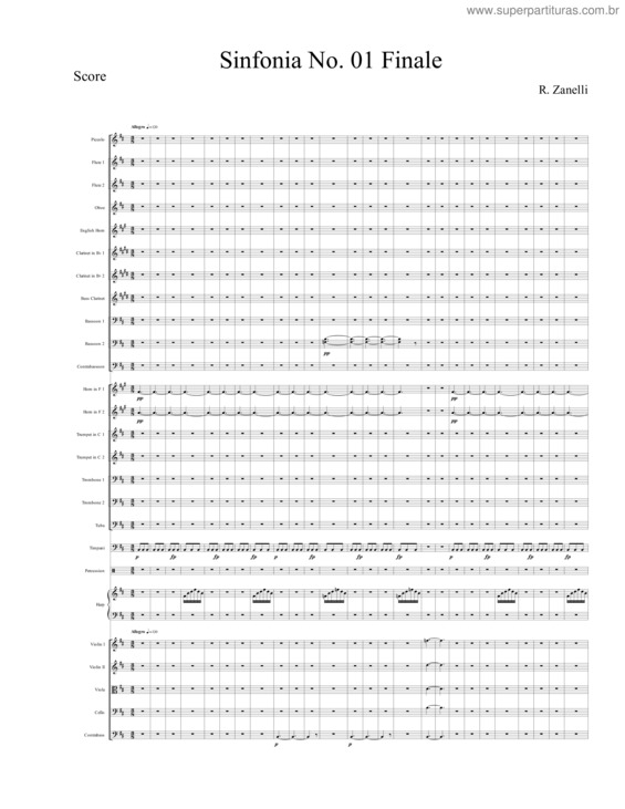 Partitura da música Sinfonia No. 01 (Finale)