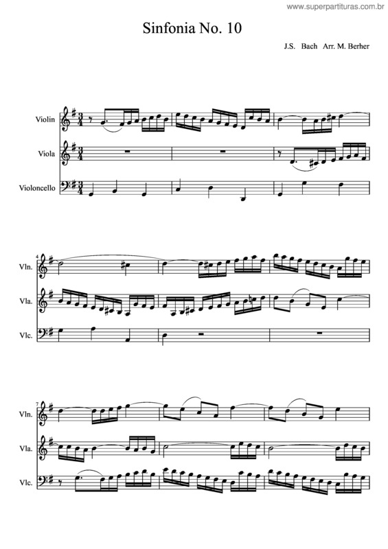 Partitura da música Sinfonia No. 10 v.2