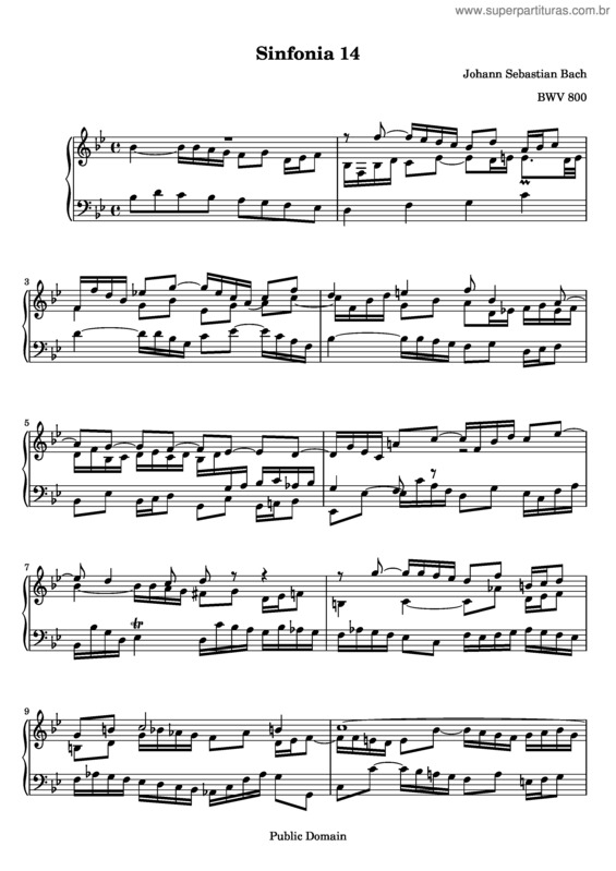 Partitura da música Sinfonia No. 14