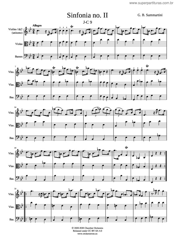 Partitura da música Sinfonia No. Ii