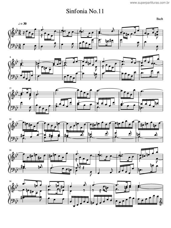 Partitura da música Sinfonia No.11