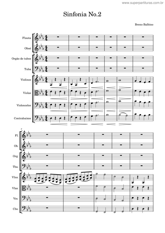 Partitura da música Sinfonia No.2 – Brenonicodemo