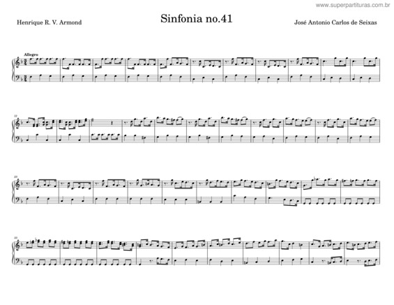 Partitura da música Sinfonia No.41