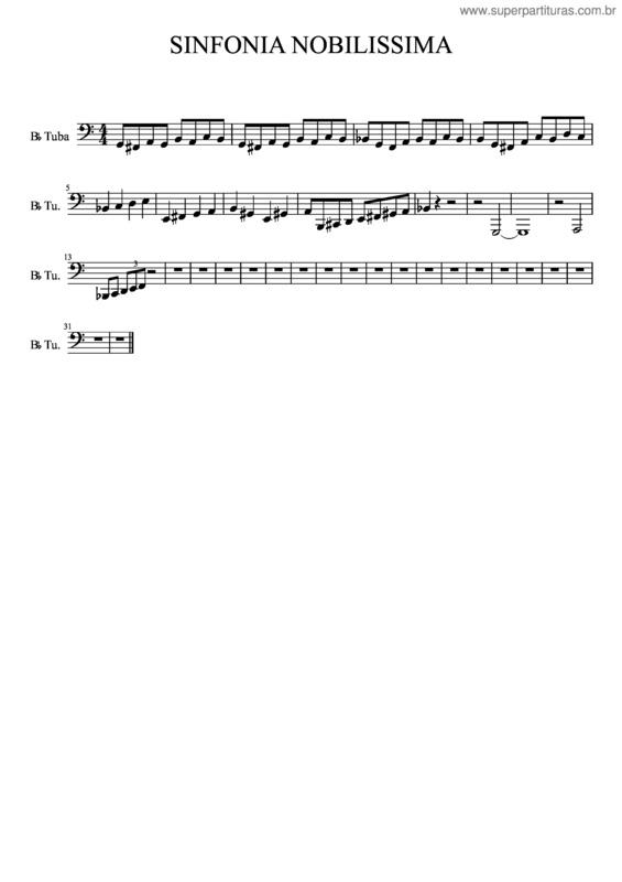 Partitura da música Sinfonia Nobilissima