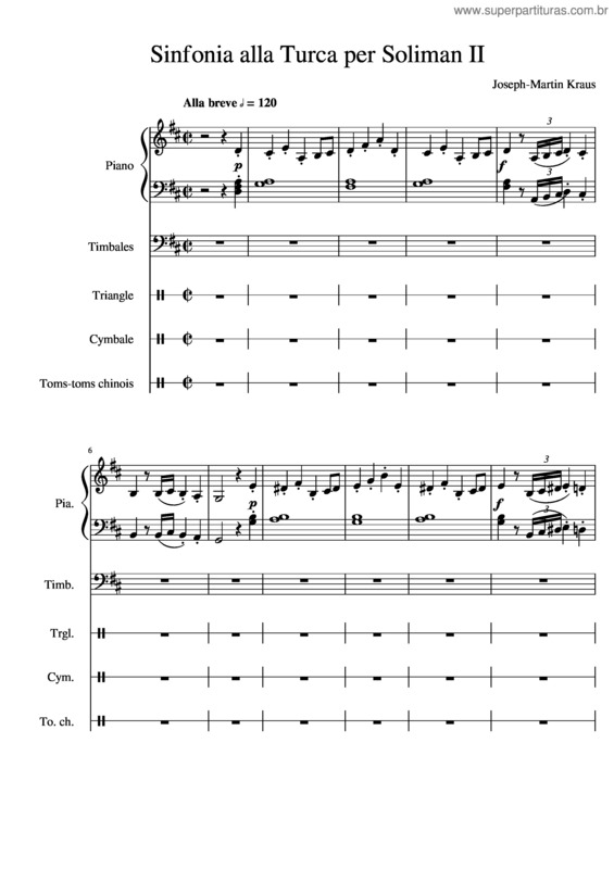 Partitura da música Sinfonia Per Soliman Ii