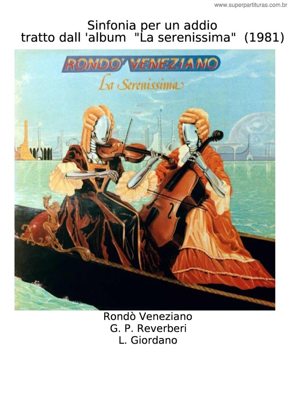 Partitura da música Sinfonia Per Un Addio – Gian Piero Reverberi E Laura Giordano