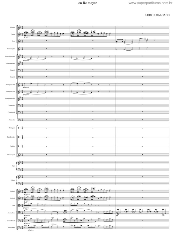 Partitura da música Sinfonia Tercera De Salgado V1