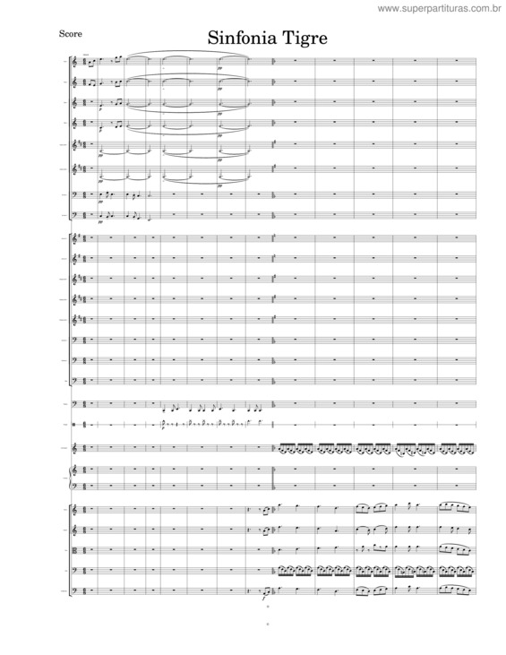 Partitura da música Sinfonia Tigr