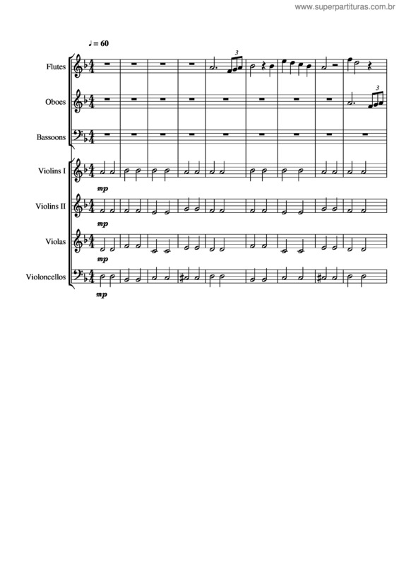Partitura da música Sinfonia v.11