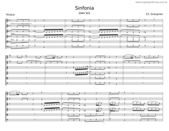 Partitura da música Sinfonia v.13