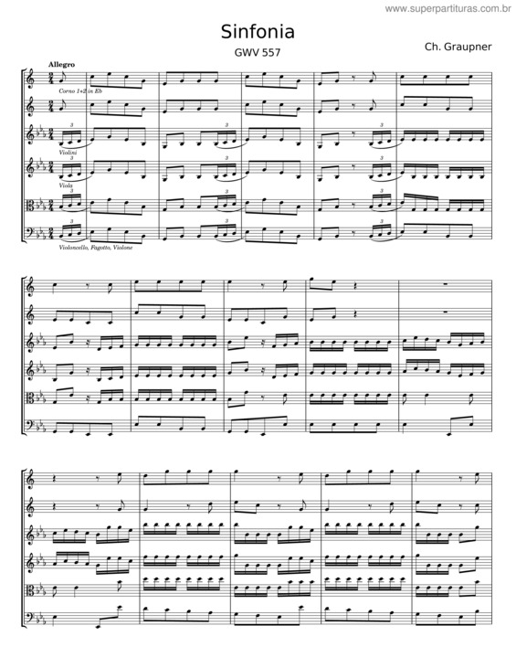 Partitura da música Sinfonia v.14