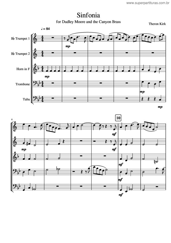 Partitura da música Sinfonia v.5