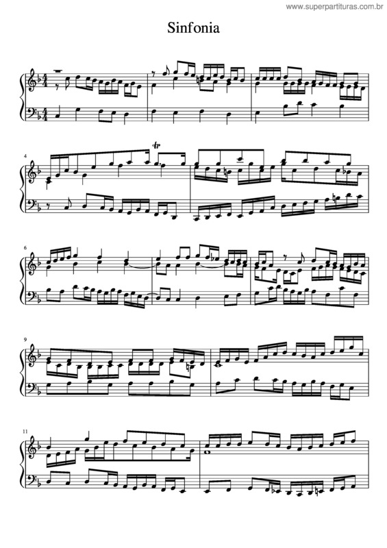 Partitura da música Sinfonia v.6