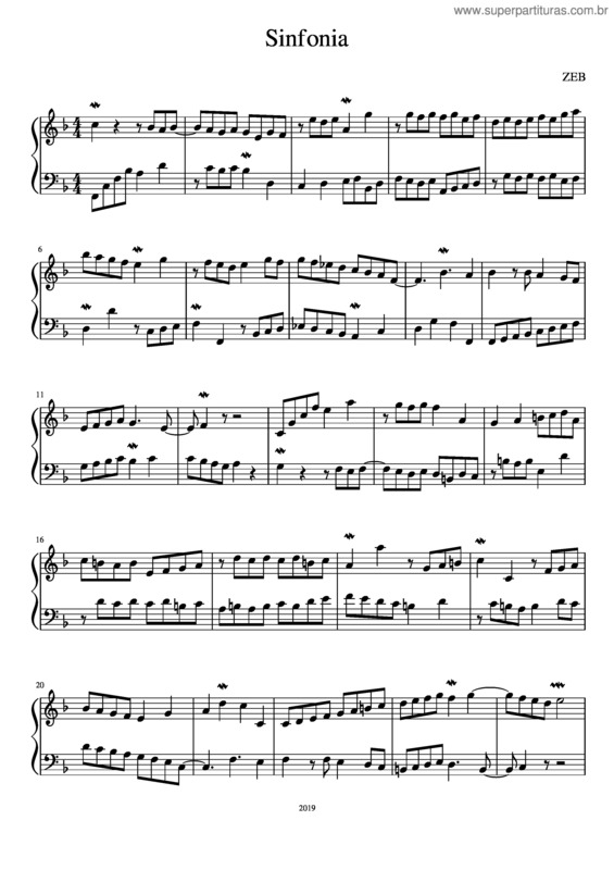 Partitura da música Sinfonia v.7