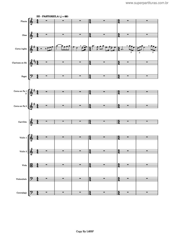 Partitura da música Sinfonía ¨Huánuco¨ – Iii Patorela