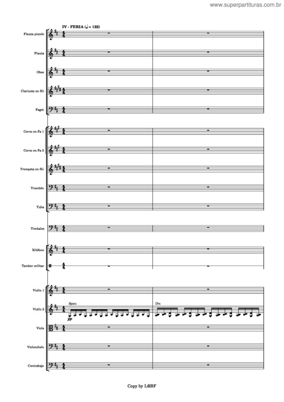 Partitura da música Sinfonía ¨Huánuco¨ – Iv Fería