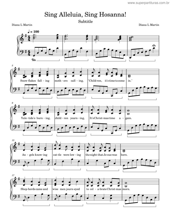 Partitura da música Sing Alleluia!  Sing Hosanna! – Copy