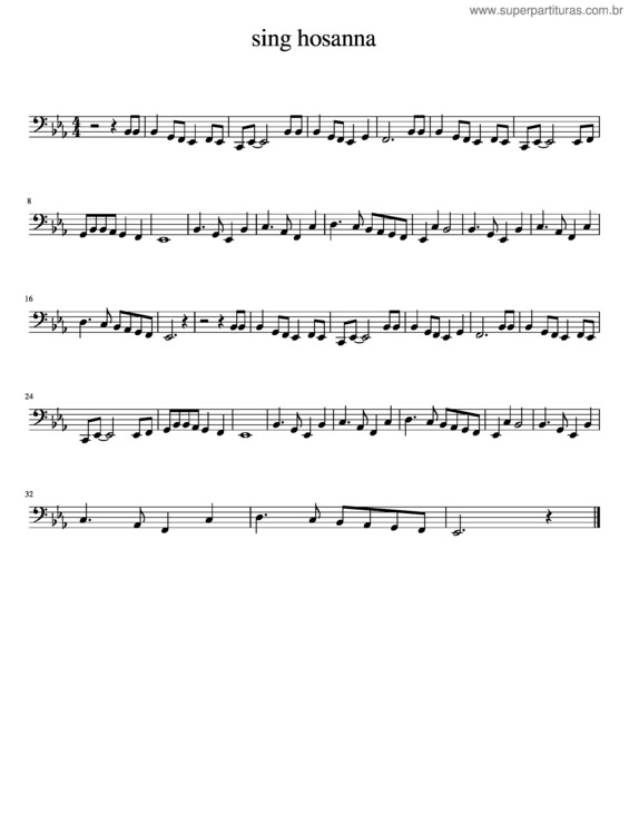 Partitura da música Sing Hosanna v.4
