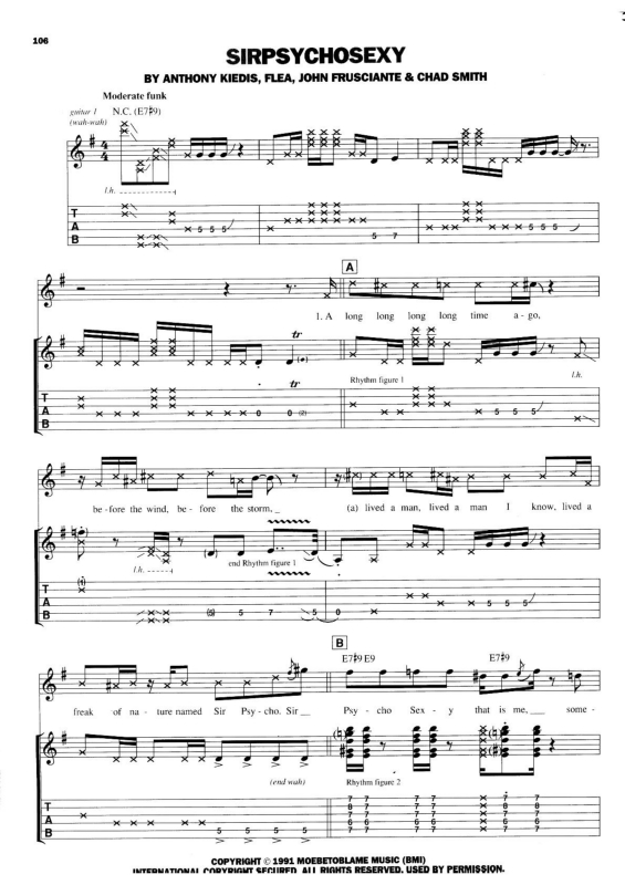 Partitura da música Sir Psycho Sexy