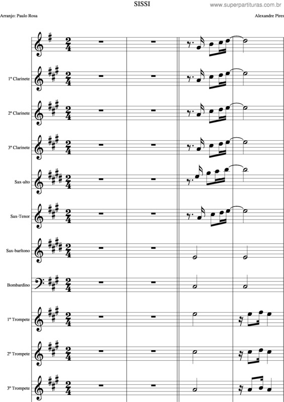 Partitura da música Sissi v.2