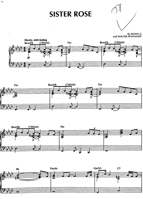 Partitura da música Sister Rose v.3