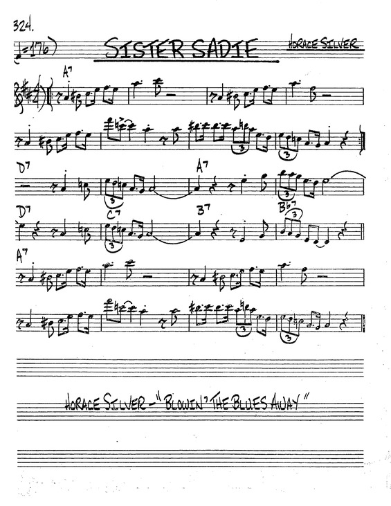 Partitura da música Sister Sadie v.2