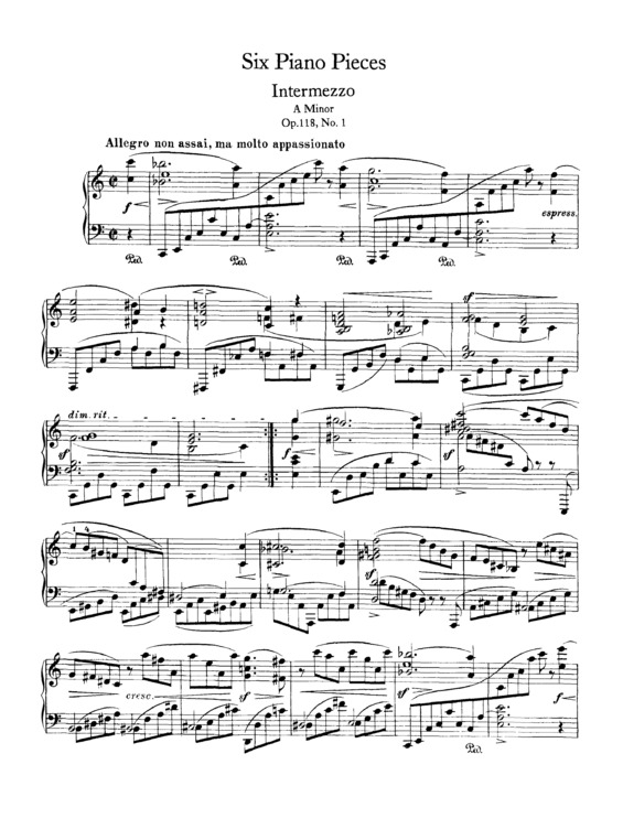 Partitura da música Six Pieces for Piano v.4