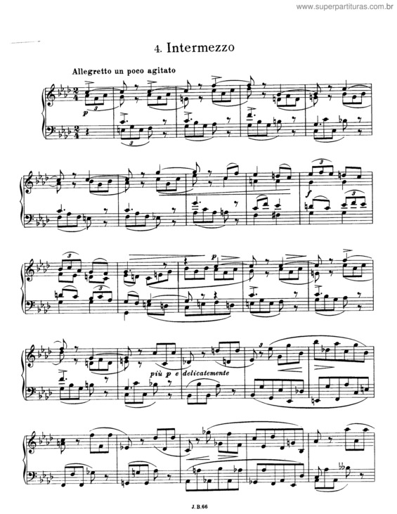 Partitura da música Six Pieces for Piano v.6