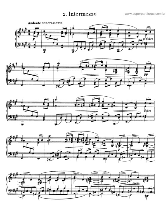 Partitura da música Six Pieces for Piano