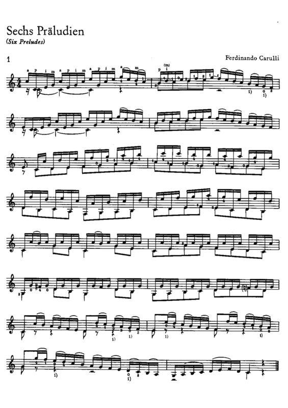 Partitura da música Six Preludes