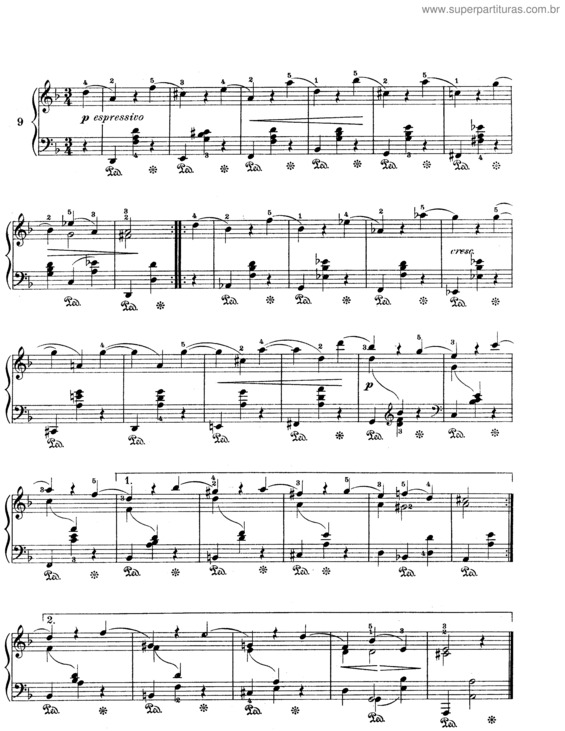 Partitura da música Sixteen Waltzes for piano v.2