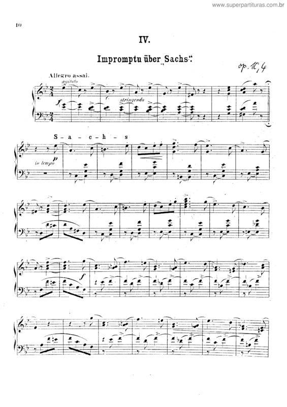 Partitura da música Skizzen, 4 kleine Stücke v.4