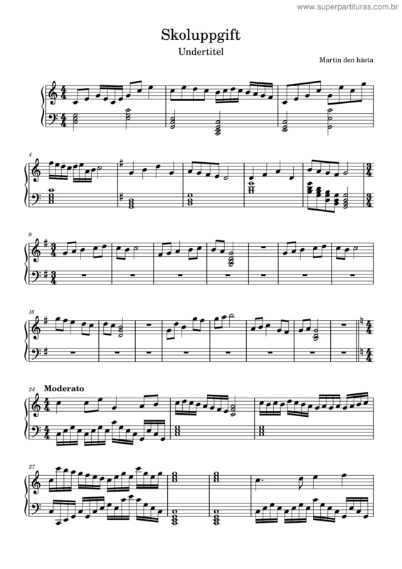 Partitura da música Skoluppgift