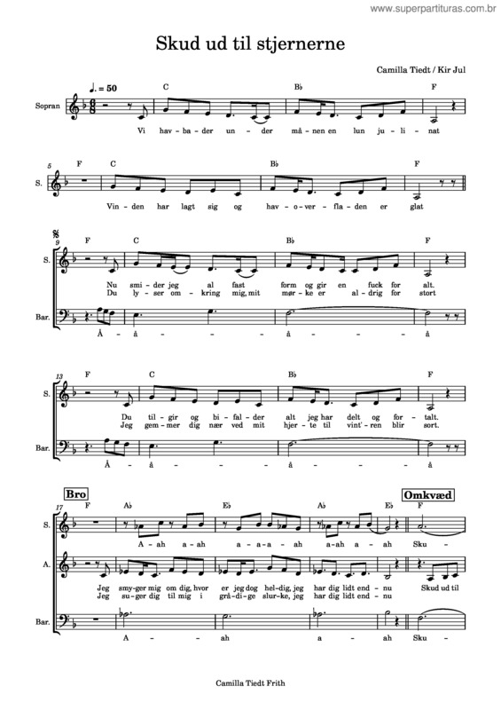 Partitura da música Skud_Ud_Til_Stjernerne_Kor
