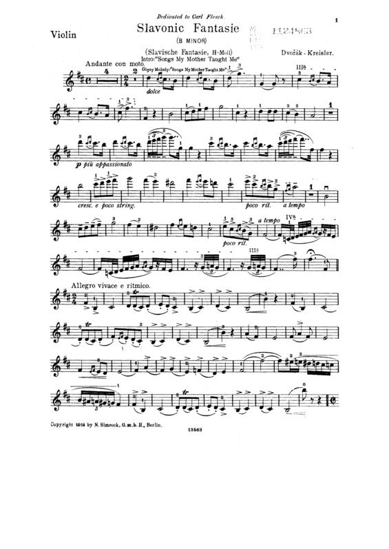 Partitura da música Slavonic Fantasie