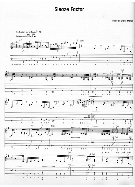 Partitura da música Sleaze Factor