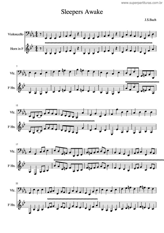 Partitura da música Sleepers Awake v.2