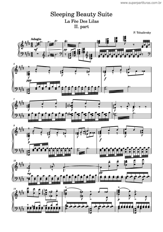 Partitura da música Sleeping Beauty Suite –– La Fèe Des Lilas Ii