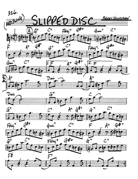 Partitura da música Slipped Disc